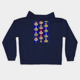 Diwali Diya Lamps Kids Hoodie